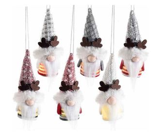 6 darabos Mikulás díszkészlet 6x16 cm