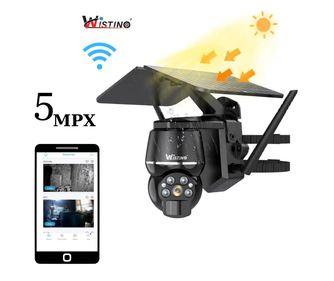 Camera Supraveghere cu Panou Solar WIFI, Rezolutie 5MP, Rezistenta la Apa, Control din Aplicatie