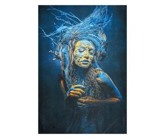LED-es Vászonkép, Groot Lány, Kék, 60x90 cm