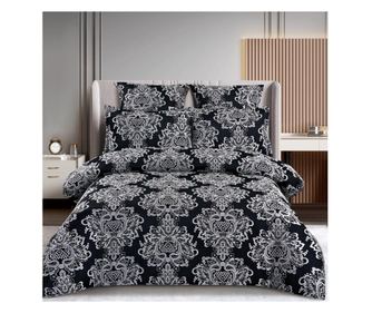Set lenjerie de pat dublu,, 6 piese, cu elastic, bumbac finet satinat, t3-13  180x200