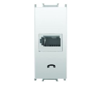 Priza telefon RJ11 1 modul Thea Modular Panasonic, Alba