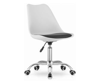 Mercaton Paris forgó irodai szék, PP és ökológiai bőr párna, 48 x 42 x 91 cm, fehér feketével