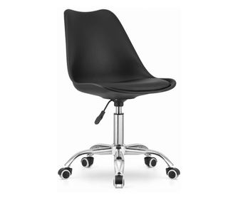 Mercaton Paris forgó irodai szék, PP és ökológiai bőr párna, 48 x 42 x 91 cm, fekete