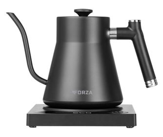 Fierbator electric ECG Forza 8000 Pour over Nero, 1200 W, 1 litru, otel inoxidabil, negru mat