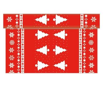 Маса спален вагон Linclass - White Tree (червен) / 40 см х 4.8 м / 1 ролка