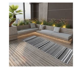 Килим за открито черен 80x250 см ПП
