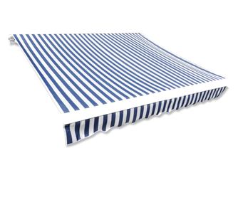 Napernyomtat vszon, kk s fehr, 450 x 300 cm