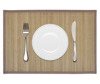 Държачи за чинии от бамбук, 30 x 45 см, кафяви