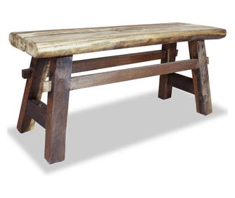 Πάγκος από ανακυκλωμένο μασίφ ξύλο 100x28x43 εκ.