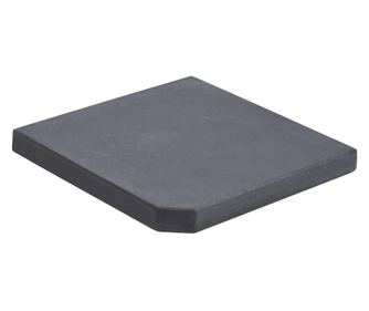 Placă de greutate umbrelă, negru, granit, 25 kg, pătrat