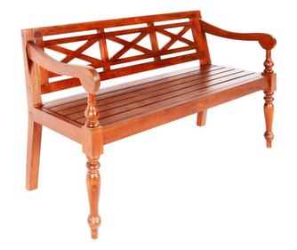 Klupe Batavia, tamno smeđa, 123 cm, masivno drvo mahagonij