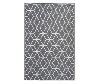 Esschert Design Szrke-fehr kltri sznyeg, 180x121 cm, OC25