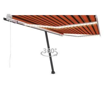 Szlrzkels automatikus fedl narancssrga&barna LED-del, 450x300 cm
