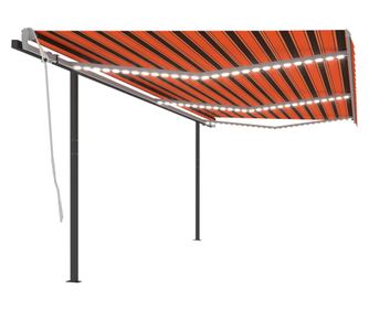 Manulisan behzhat LED-es napellenz, narancs&barna, 6x3 m