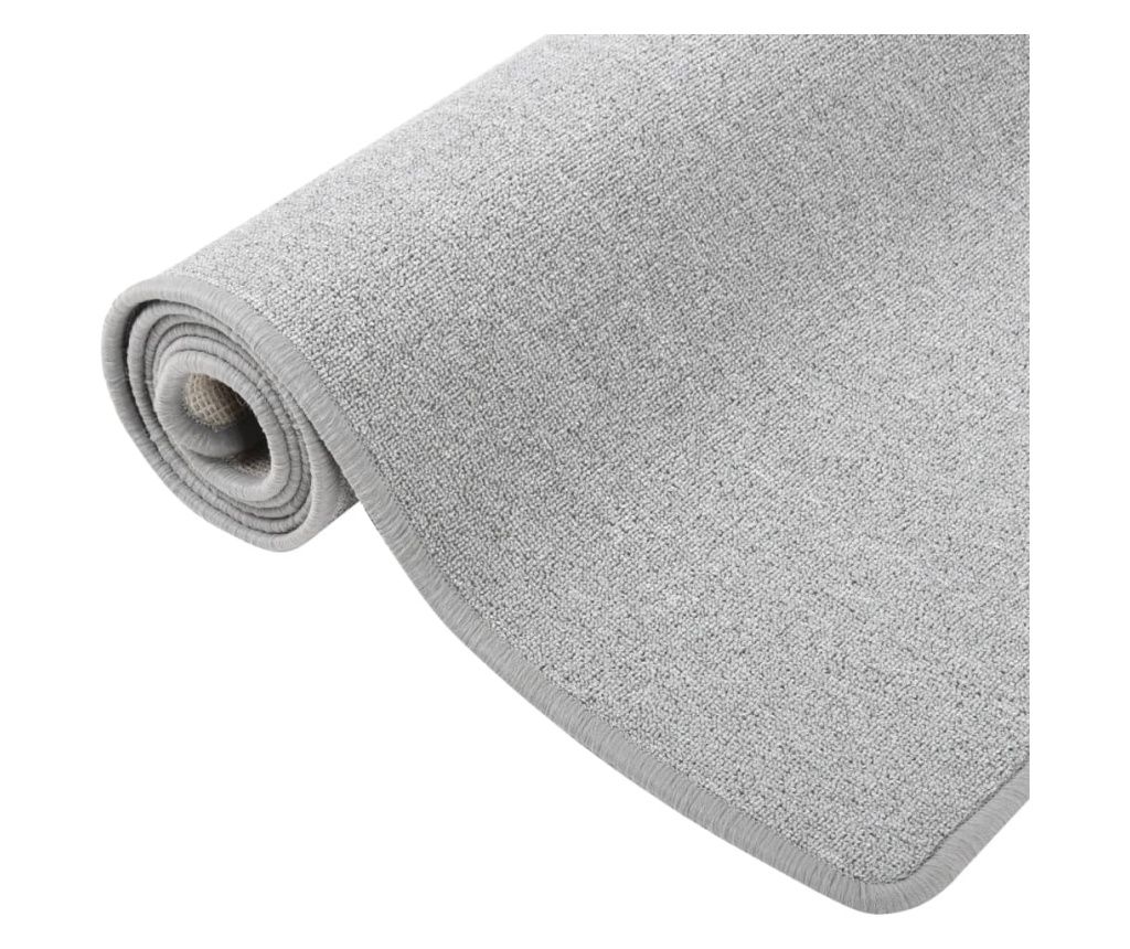 vidaXL Runner Rug, Light Gray, 80x400 cm