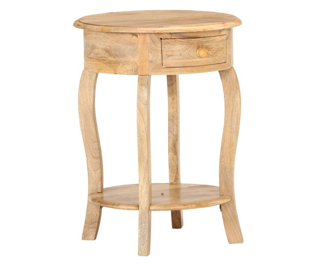 Side Table, 37 x 37 x 61 cm, Solid Mango Wood