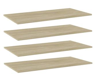 Sonoma tölgy könyvespolc lapok, 4 db, 80 x 20 x 1,5 cm, laminált fa
