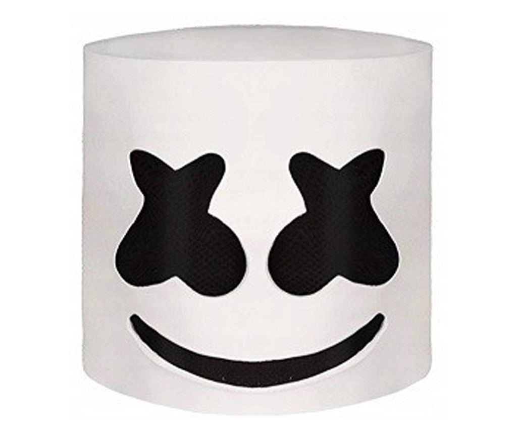 Masca amuzanta din latex Marshmello, marime universala, Gonga® Alb
