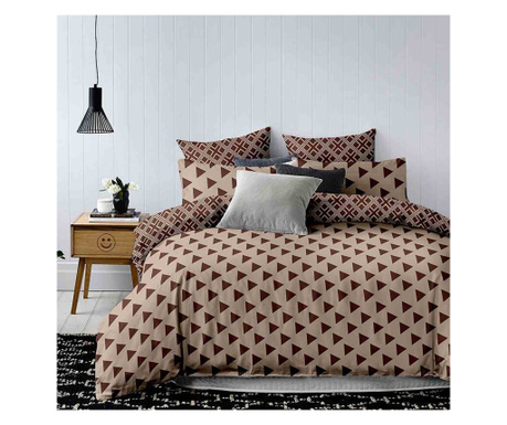 Lenjerie de pat HYPNOSIS culoare bej imprimat motiv geometric 155x22080x801 decoking