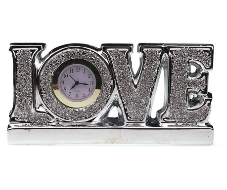 Ceas de masa, Love, Gri, 27 cm, 1181H