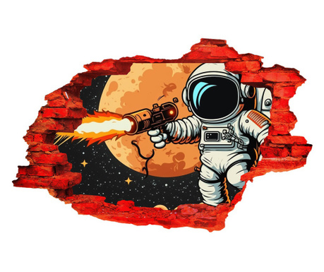 Sticker decorativ Astronaut, Negru, 90 cm, 8091ST-2