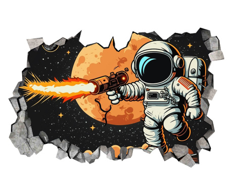 Sticker decorativ Astronaut, Negru, 90 cm, 8091ST-4