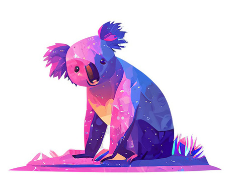 Sticker decorativ Koala, Roz, 84 cm, 8129ST