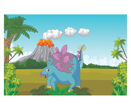 Sticker decorativ, Lumea Dinozaurilor, Albastru, 90 cm, 8478ST