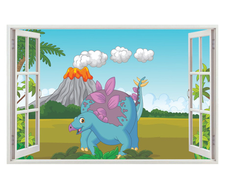 Sticker decorativ, Lumea Dinozaurilor, Albastru, 90 cm, 8478ST-1