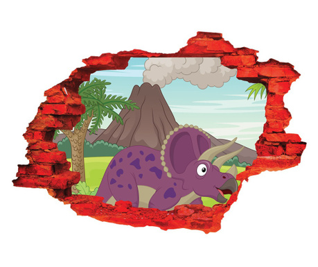 Sticker decorativ, Dinozaur, Mov, 86 cm, 8482ST-2