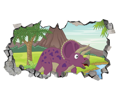 Sticker decorativ, Dinozaur, Mov, 86 cm, 8482ST-4