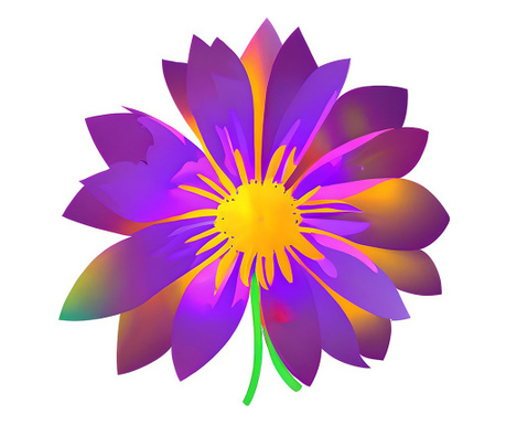 Sticker decorativ, Floare, Mov, 60 cm, 10561ST