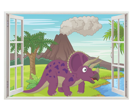 Sticker decorativ, Dinozaur, Mov, 87 cm, 8482ST-1