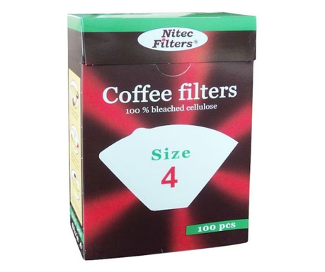 Хартиен филтър за кафемашини Nitec K04, 4 х 100 бр.