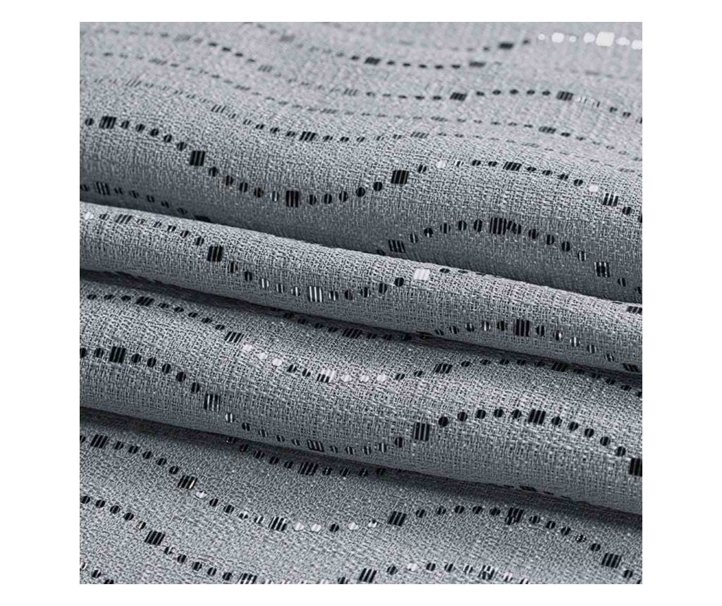 Glamour függöny ezüst karikákkal, Celia, 48 g/nm, Amelia Home, 140x270 cm, Szürke Celia 140x270 cm - 6