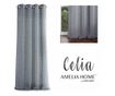 Glamour függöny ezüst karikákkal, Celia, 48 g/nm, Amelia Home, 140x270 cm, Szürke Celia 140x270 cm thumbnail 1