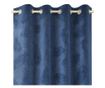 Bársony függöny ezüst karikákkal, Peacock, 220 g/nm, Amelia Home, 135x250 cm, Kék