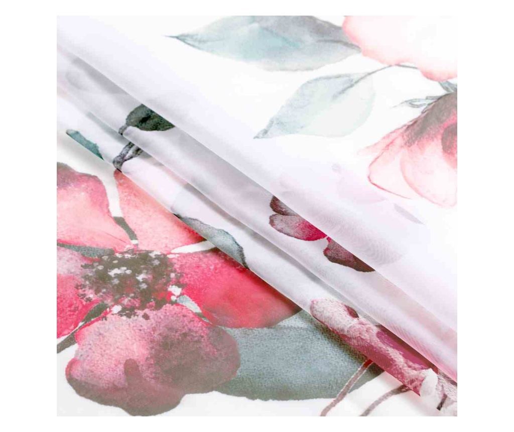 Virágmintás, klasszikus stílusú voile függöny ezüst karikákkal, Amalfi, 48 g/m², Amelia Home, 140x250 cm, Fehér Amalfi 140x250 c - 6