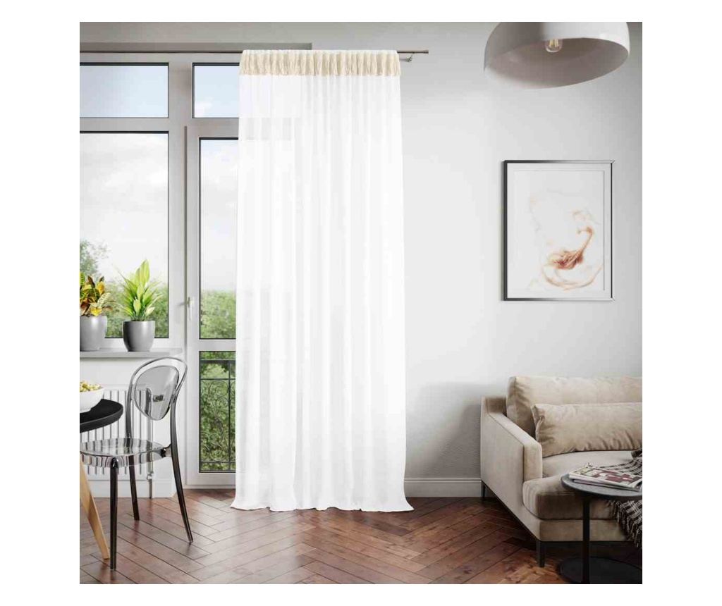Klasszikus hímzett függöny rúdbújtatóval, Boho, 48 g/m², Amelia Home, 140x270 cm, Fehér Boho 140x270 cm - 6