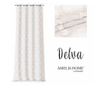 Klasszikus hímzett függöny ezüst karikákkal, Delva, 48 g/m², Amelia Home, 140x270 cm, Krém Delva 140x270 cm thumbnail 2