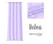 Klasszikus hímzett függöny ezüst karikákkal, Delva, 48 g/mp, Amelia Home, 140x250 cm, Lila Delva 140x250 cm thumbnail 2