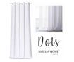 Glamour függöny ezüst karikákkal, pöttyös, 70 g/m², Amelia Home, 140x250 cm, Fehér pöttyös 140x250 cm thumbnail 1