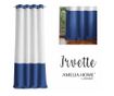 Voile és bársony függöny ezüst karikákkal, Irvette, 48 g/m², Amelia Home, 140x250 cm, Fehér Irvette 140x250 cm thumbnail 1
