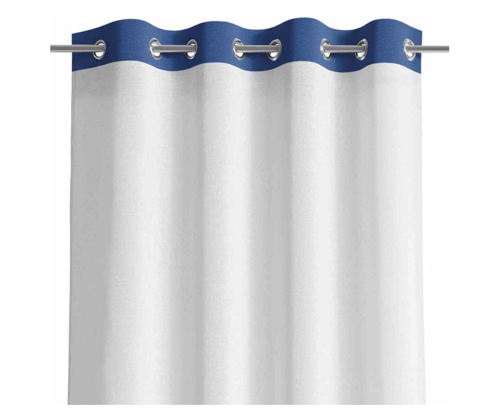 Voile és bársony függöny ezüst karikákkal, Irvette, 48 g/m², Amelia Home, 140x250 cm, Fehér Irvette 140x250 cm - 5