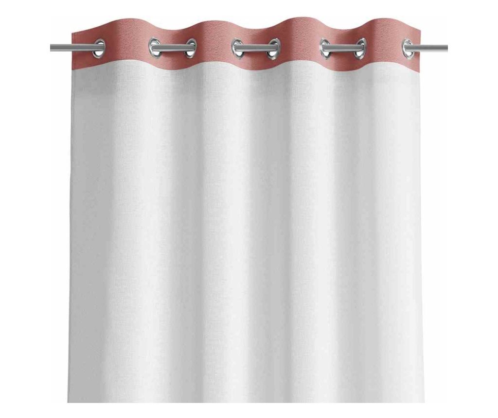 Voál és bársony függöny ezüst karikákkal, Irvette, 48 g/m2, Amelia Home, 140x270 cm, Fehér Irvette 140x270 cm - 5