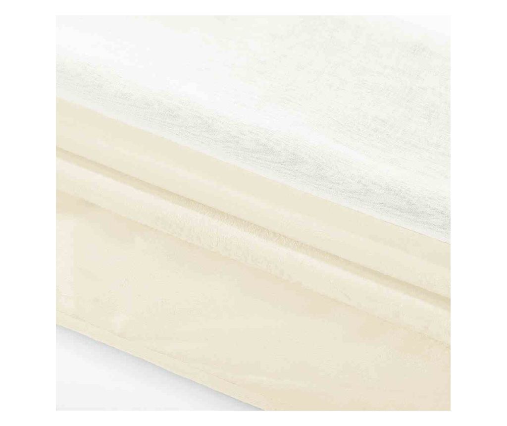 Voile és bársony függöny ezüst karikákkal, Irvette, 48 g/m², Amelia Home, 140x270 cm, Fehér Irvette 140x270 cm - 5
