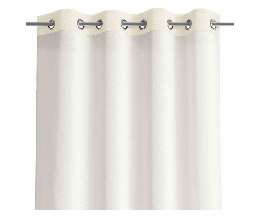 Voile és bársony függöny ezüst karikákkal, Irvette, 48 g/m², Amelia Home, 140x270 cm, Fehér Irvette 140x270 cm - 4