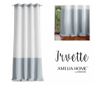 Voile és bársony függöny ezüst karikákkal, Irvette, 48 g/m², Amelia Home, 140x250 cm, Fehér Irvette 140x250 cm thumbnail 1