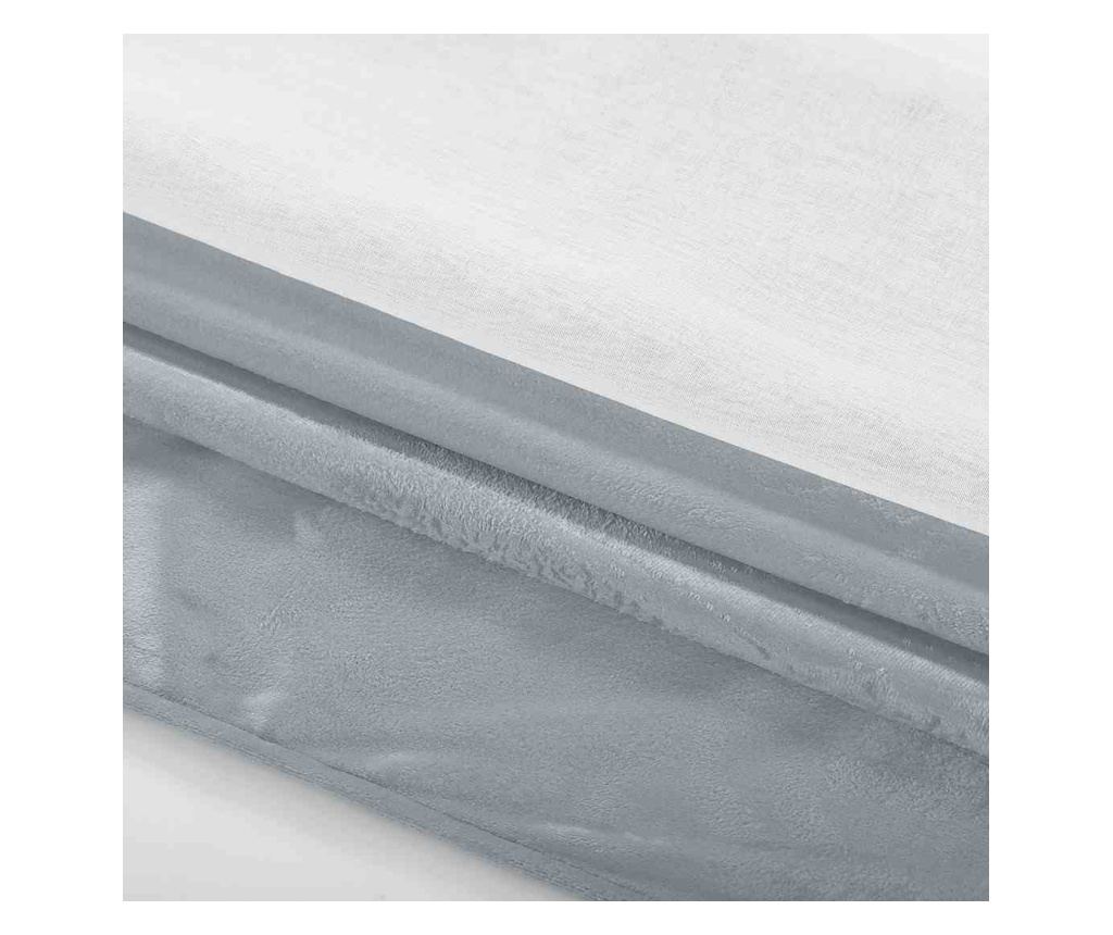 Voile és bársony függöny ezüst karikákkal, Irvette, 48 g/m², Amelia Home, 140x250 cm, Fehér Irvette 140x250 cm - 6