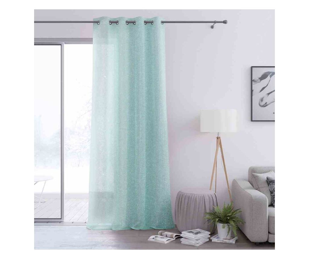 Glamour függöny ezüst karikákkal, Lumina, 100 g/m², Amelia Home, 140x250 cm, Világoskék 140x250 cm - 4